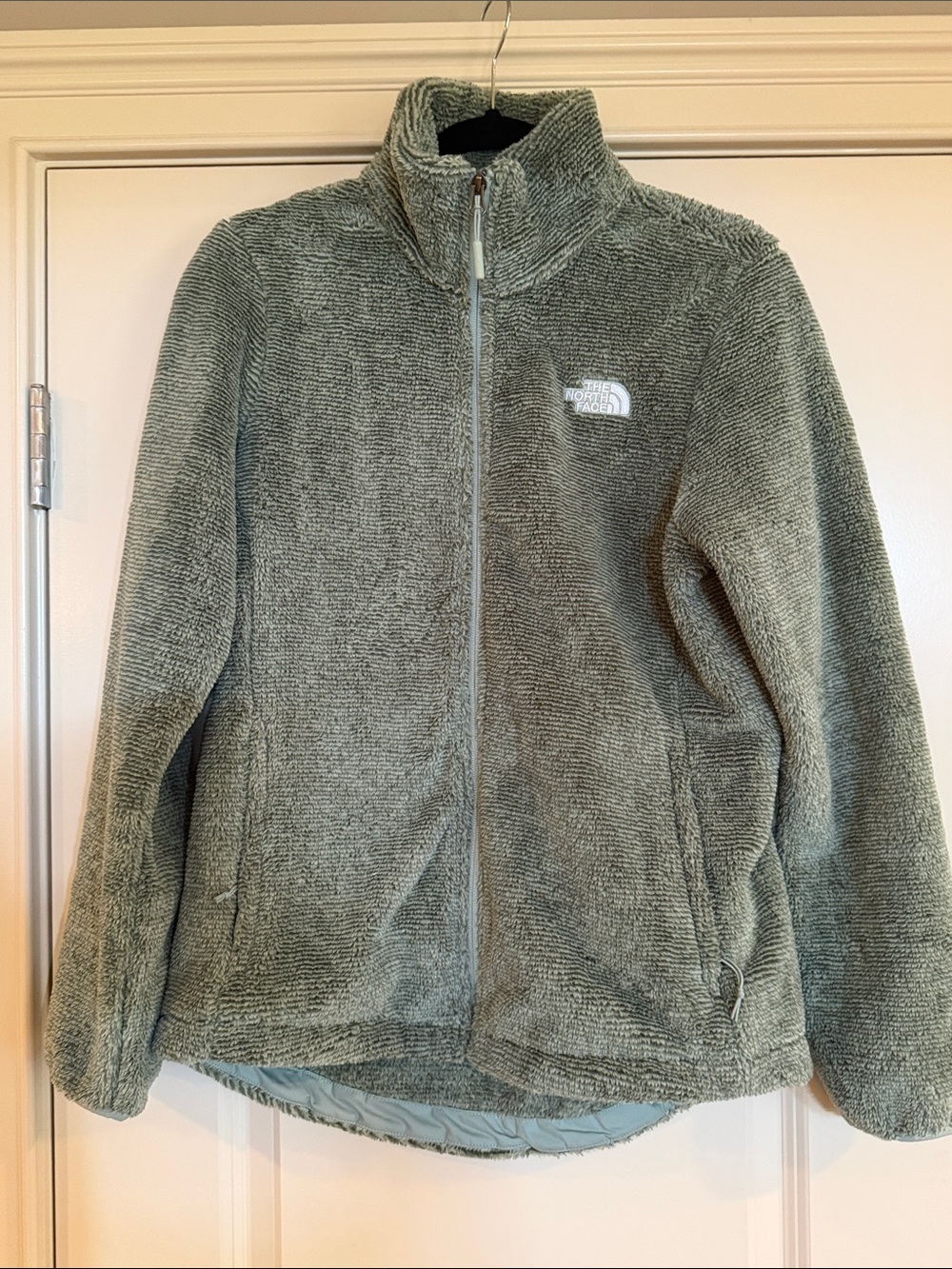 sage green the North face Oslo high pile fleece full zip jacket sage green M